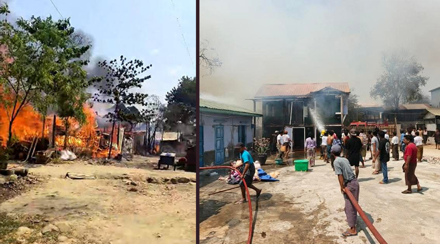 မိတ္ထီလာတွင် မီးလောင်မှုကြောင့် နေအိမ် ၆ လုံး ပျက်စီးဆုံးရှုံး