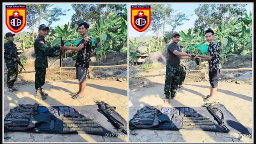 ရေတာရှည်တွင် ရဲတပ်ဖွဲ့ဝင် ၂ ဦး လက်နက်ခဲယမ်းများနှင့်အတူ အလင်းဝင်