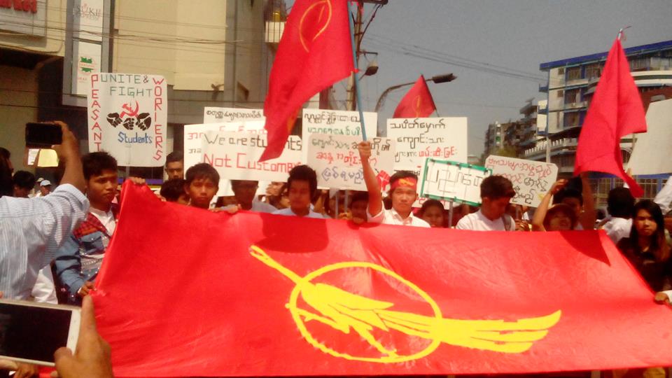 သပိတ္စစ္ေၾကာင္း ေထာက္ခံပြဲ ရန္ကုန္တြင္ ခ်ီတက္