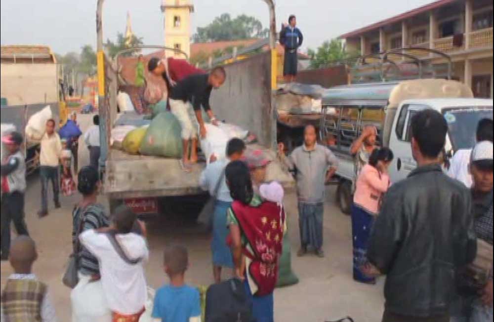 ကိုးကန္႔ စစ္ေဘးေရွာင္ဒုကၡသည္မ်ားအား ေလာက္ကိုင္ၿမိဳ႕ကို ျပန္လည္ပို႔ေဆာင္