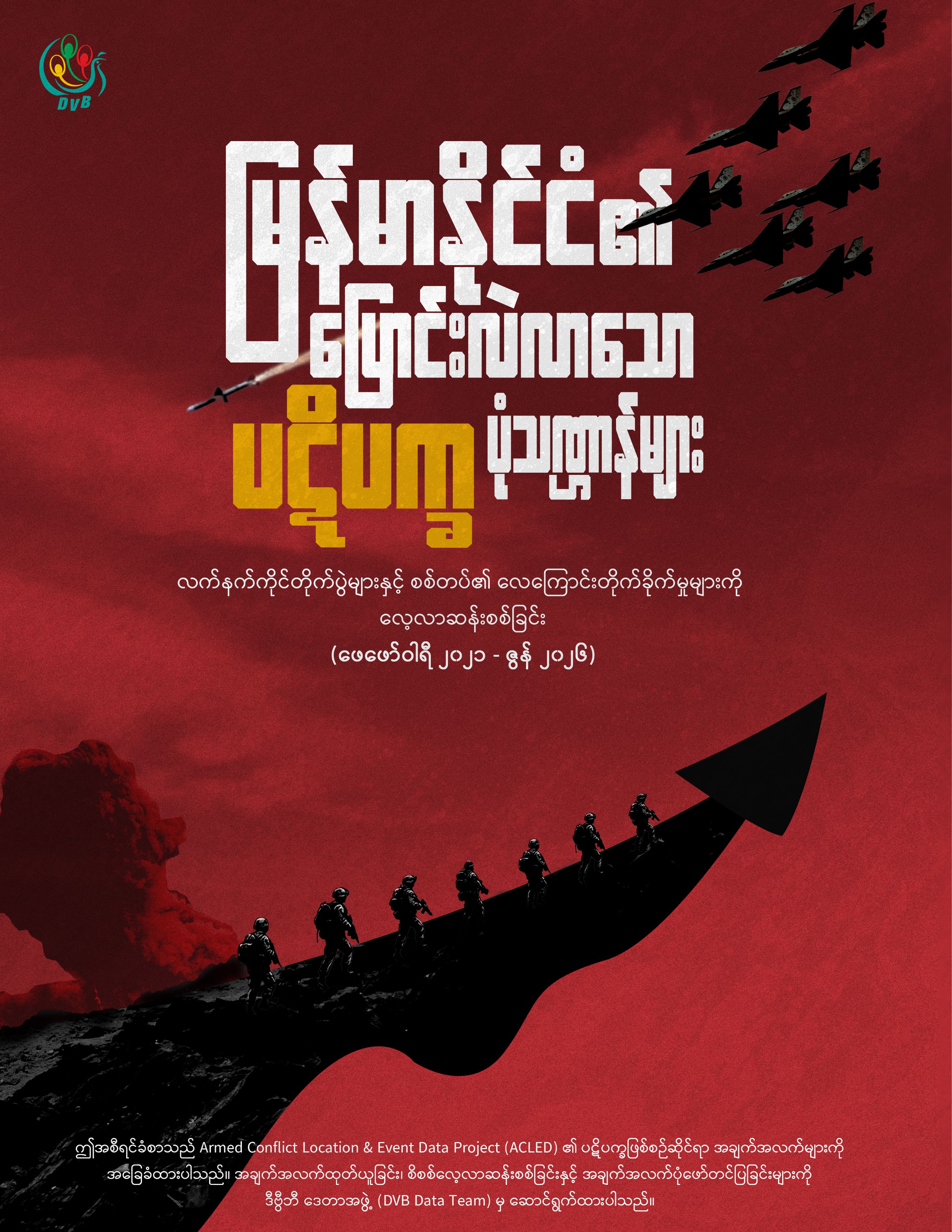မြန်မာနိုင်ငံ၏ပြောင်းလဲလာသော ပဋိပက္ခပုံသဏ္ဍာန်များ၊  လက်နက်ကိုင်တိုက်ပွဲများနှင့် စစ်တပ်၏ လေကြောင်းတိုက်ခိုက်မှုများကို လေ့လာဆန်းစစ်ခြင်း (ဖေဖော်ဝါရီ ၂၀၂၁ – ဇွန် ၂၀၂၆)