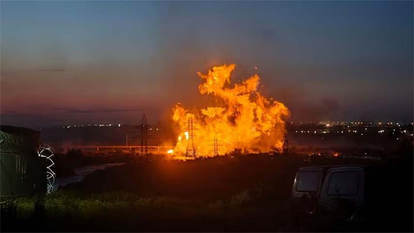 ရုရှားဓာတ်ငွေ့ပိုက်လိုင်းပေါက်ကွဲ မီးလောင် 