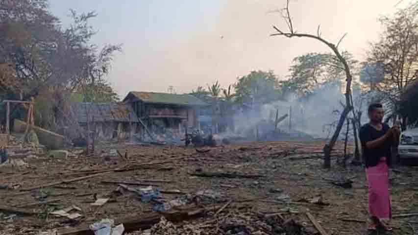 စဉ့်ကူးမြို့နယ် ကြက်တူရွေးကျေးရွာကို စစ်တပ်က မီးထပ်ရှို့
