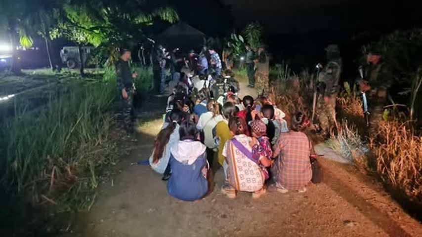 ကလေး ၂ ဦး အပါအဝင် တရားမဝင် မြန်မာ ၃၃ ဦးကို ထိုင်းစစ်တပ် ဖမ်းဆီး
