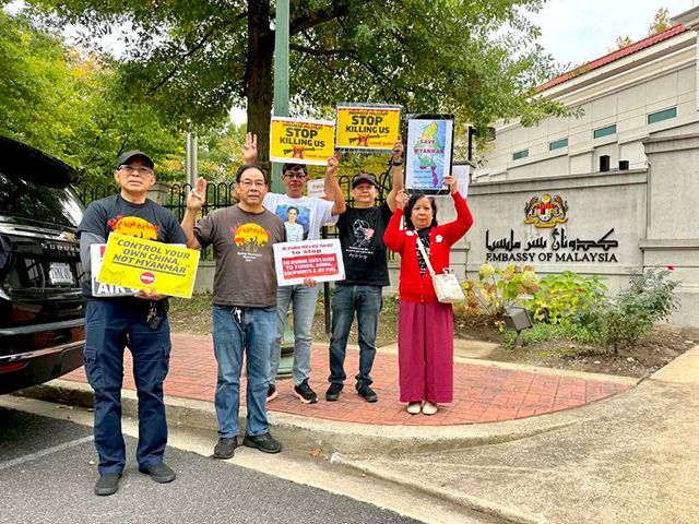 မလေးရှားရောက် မြန်မာများ၏ လုံခြုံရေးကိုကာကွယ်ပေးရန် ဝါရှင်တန်ဒီစီ၊ မလေးရှားသံရုံးရှေ့ ဆန္ဒပြ