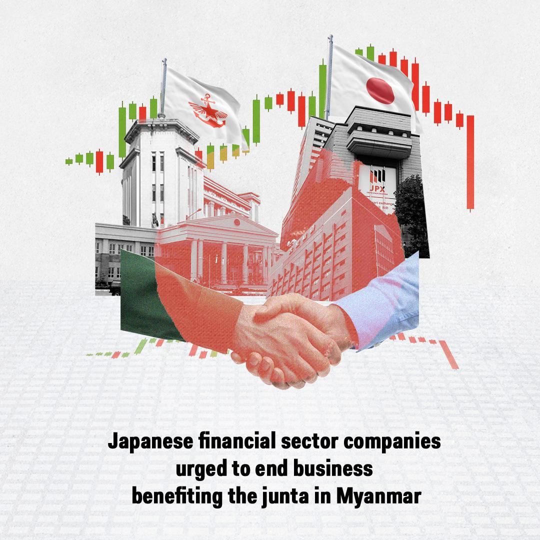 စစ်အုပ်စုကို အကူအညီပေးမှု ရပ်တန့်ရန် ဂျပန်ကုမ္ပဏီများအား တိုက်တွန်း၊  စစ်လက်နက် ထောက်ပံ့နေသည့်  Synpex Shwe ကွန်ရက်ကို ဖော်ထုတ်