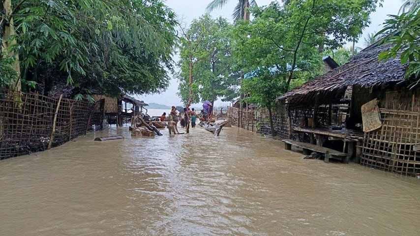 ရခိုင်ပြည်နယ်၌ ရေကြီးပြီး လယ်ဧကသောင်းချီ နစ်မြုပ်